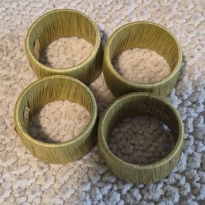​Japanese Woven Natural Fiber Napkin Rings Set of 4